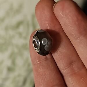 Pandora Retired purple, Flower Murano Glass Charm